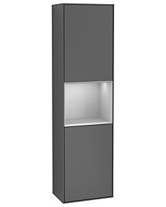 Villeroy und Boch Finion Hochschrank G470GJGK 41,8x151,6cm, rechts, Emotion, Regal Grey Matt Lacquer, Anthracite matt