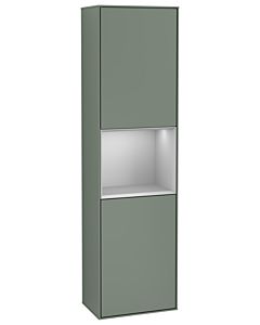 Villeroy und Boch Finion cabinet G470GJGM 41.8x151.6cm, right, Emotion, shelf Gray Matt Lacquer, Olive Matt Lacquer