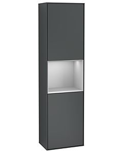 Villeroy und Boch Finion cabinet G470GJHG 41.8x151.6cm, right, Emotion, shelf Gray Matt Lacquer, Midnight Blue Matt Lacquer