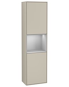 Villeroy und Boch Finion Hochschrank G470GJHH 41,8x151,6cm, rechts, Emotion, Regal Grey Matt Lacquer, Sand Matt Lacquer