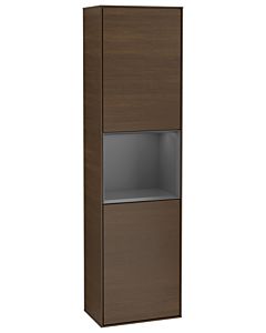 Villeroy und Boch Finion Hochschrank G470GKGN 41,8x151,6cm, rechts, Emotion, Regal Anthracite Matt Lacquer, Walnut veneer