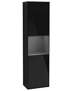 Villeroy und Boch armoire Finion Villeroy und Boch G470GKPH 41.8x151.6cm, droite, émotion, étagère Anthracite Matt , Glossy Black Lacquer
