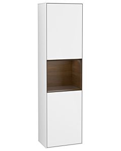 Villeroy und Boch Finion Hochschrank G470GNGF 41,8x151,6cm, rechts, Emotion, Regal Walnut veneer, Glossy white lacquer