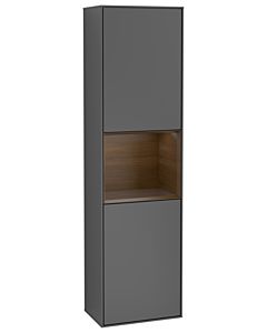 Villeroy und Boch Finion Hochschrank G470GNGK 41,8x151,6cm, rechts, Emotion, Regal Walnut veneer, Anthracite matt