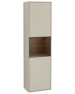 Villeroy und Boch armoire Finion G470GNHH 41.8x151.6cm, droite, émotion, étagère Walnut Veneer , Sand Matt Lacquer