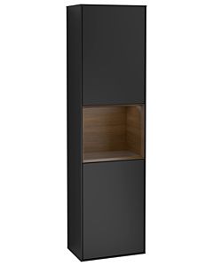 Villeroy und Boch armoire Finion G470GNPD 41.8x151.6cm, droite, émotion, étagère placage noyer, laqué noir mat