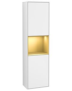 Villeroy und Boch Finion Hochschrank G470HFGF 41,8x151,6cm, rechts, Emotion, Regal Gold Matt Lacquer, Glossy white lacquer