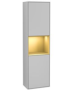 Villeroy und Boch armoire Finion G470HFGJ 41.8x151.6cm, droite, Emotion, étagère Gold Matt Lacquer, Gris clair mat