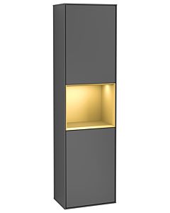 Villeroy und Boch armoire Finion G470HFGK 41.8x151.6cm, droite, Emotion, étagère Gold Matt Lacquer, Anthracite matt