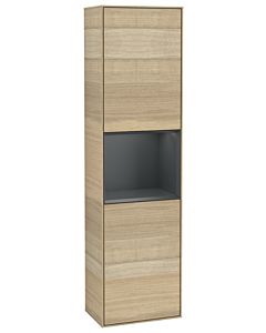 Villeroy und Boch Finion cabinet G470HGPC 41.8x151.6cm, right, Emotion, shelf Midnight Blue Matt Lacquer , Oak Veneer
