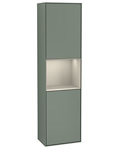 Villeroy und Boch Finion Hochschrank G470HHGM 41,8x151,6cm, rechts, Emotion, Regal Sand Matt Lacquer, Olive Matt Lacquer