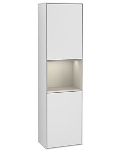 Villeroy und Boch Finion Hochschrank G470HHMT 41,8x151,6cm, rechts, Emotion, Regal Sand Matt Lacquer, White matt lacquer