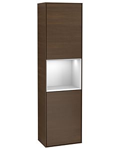 Villeroy und Boch Finion cabinet G470MTGN 41.8x151.6cm, right, Emotion, shelf white matt lacquer, walnut veneer