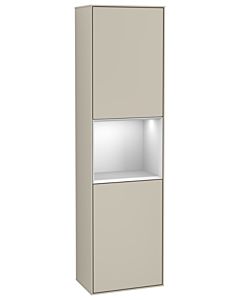 Villeroy und Boch Finion cabinet G470MTHH 41.8x151.6cm, right, Emotion, shelf White Matt Lacquer , Sand Matt Lacquer