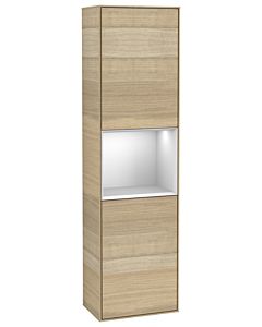 Villeroy und Boch Finion cabinet G470MTPC 41.8x151.6cm, right, Emotion, shelf White Matt Lacquer , Oak Veneer