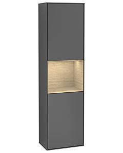 Villeroy und Boch armoire Finion G470PCGK 41.8x151.6cm, droite, Emotion, étagère Oak Venerr, anthracite mat