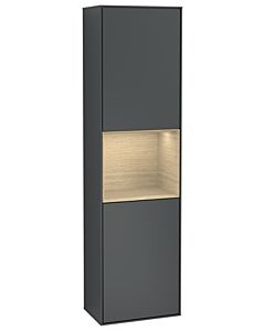 Villeroy und Boch Finion cabinet G470PCHG 41.8x151.6cm, right, Emotion, shelf Oak Venerr, Midnight Blue Matt Lacquer