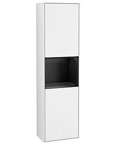 Villeroy und Boch Finion Hochschrank G470PDGF 41,8x151,6cm, rechts, Emotion, Regal Black matt lacquer, Glossy white lacquer