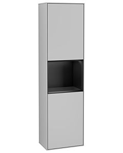 Villeroy und Boch Finion Hochschrank G470PDGJ 41,8x151,6cm, rechts, Emotion, Regal Black matt lacquer, Light grey matt
