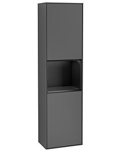 Villeroy und Boch armoire Finion G470PDGK 41.8x151.6cm, droite, Emotion, étagère laqué noir mat, anthracite mat