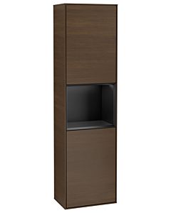 Villeroy und Boch Finion Hochschrank G470PDGN 41,8x151,6cm, rechts, Emotion, Regal Black matt lacquer, Walnut veneer