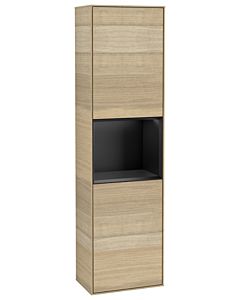 Villeroy und Boch armoire Finion G470PDPC 41.8x151.6cm, droite, émotion, étagère Black Matt Lacquer , Oak Veneer