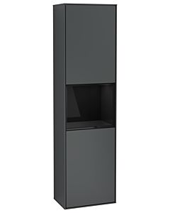 Villeroy und Boch Finion cabinet G470PHHG 41.8x151.6cm, right, Emotion, shelf Glossy Black Lacquer , Midnight Blue Matt Lacquer