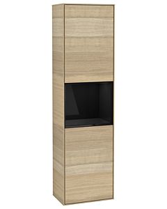 Villeroy und Boch Finion cabinet G470PHPC 41.8x151.6cm, right, Emotion, shelf Glossy Black Lacquer , Oak Veneer