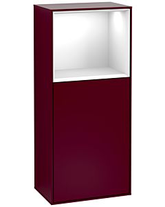 Villeroy und Boch Finion side cabinet G500GFHB 41.8x93.6cm, left, Emotion, shelf above Glossy White , Peony Matt