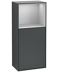 Villeroy und Boch Finion side cabinet G500GJHG 41.8x93.6cm, left, Emotion, shelf above Light Grey Matt , Midnight Blue Matt Lacquer
