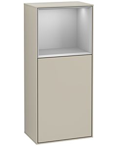 Villeroy und Boch Finion Seitenschrank G500GJHH 41,8x93,6cm, links, Emotion, Regal oben Light Grey Matt, Sand Matt Lacquer