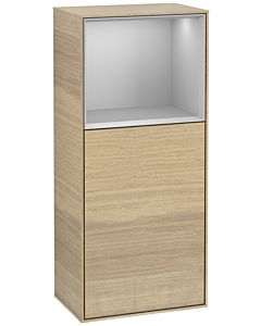Villeroy und Boch Finion Seitenschrank G500GJPC 41,8x93,6cm, links, Emotion, Regal oben Light Grey Matt, Oak Veneer