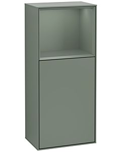Villeroy und Boch Finion side cabinet G500GMGM 41.8x93.6cm, left, Emotion, shelf above olive matt, Olive Matt Lacquer