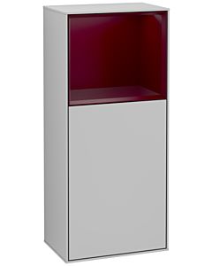 Villeroy und Boch Finion Seitenschrank G500HBGJ 41,8x93,6cm, links, Emotion, Regal oben Peony Matt, Light grey matt