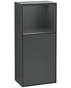 Villeroy und Boch Finion side cabinet G500HGHG 41.8x93.6cm, left, Emotion, shelf above Midnight Blue Matt, Midnight Blue Matt Lacquer
