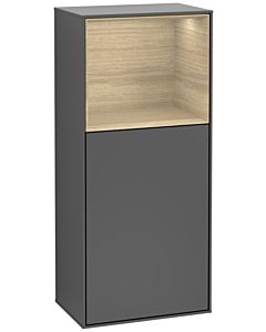 Villeroy und Boch Finion Seitenschrank G500PCGK 41,8x93,6cm, links, Emotion, Regal oben Oak Veneer, Anthracite matt