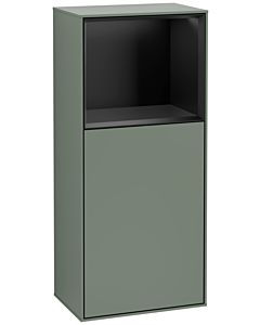 Villeroy und Boch Finion Seitenschrank G500PDGM 41,8x93,6cm, links, Emotion, Regal oben Black matt, Olive Matt Lacquer