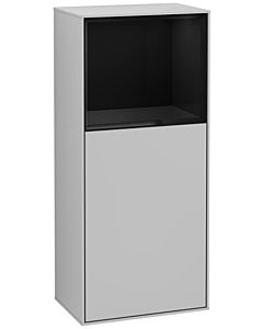 Villeroy und Boch Finion Seitenschrank G500PHGJ 41,8x93,6cm, links, Emotion, Regal oben Glossy Black, Light grey matt