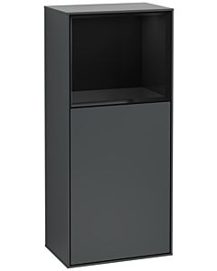 Villeroy und Boch Finion Seitenschrank G500PHHG 41,8x93,6cm, links, Emotion, Regal oben Glossy Black, Midnight Blue Matt Lacquer