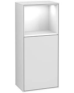 Villeroy und Boch Finion Seitenschrank G510GFMT 41,8x93,6cm, rechts, Emotion, Regal oben Glossy White, White matt lacquer