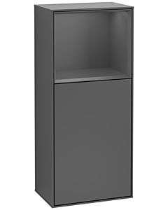 Villeroy und Boch Finion side cabinet G510GKGK 41.8x93.6cm, right, Emotion, top shelf anthracite matt, anthracite matt