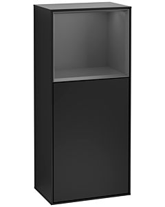 Villeroy und Boch Finion Seitenschrank G510GKPD 41,8x93,6cm, rechts, Emotion, Regal oben Anthracite matt, Black matt lacquer