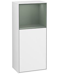 Villeroy und Boch Finion Seitenschrank G510GMGF 41,8x93,6cm, rechts, Emotion, Regal oben Olive Matt, Glossy white lacquer