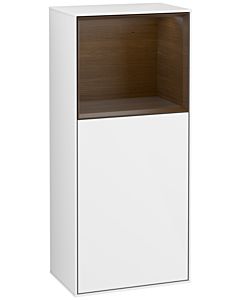 Villeroy und Boch Finion armoire latérale G510GNGF 41.8x93.6cm, droite, émotion, plateau en placage de noyer, laqué blanc brillant