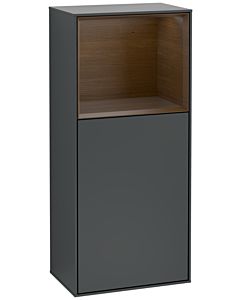 Villeroy und Boch Armoire latérale Finion G510GNHG 41.8x93.6cm, droite, émotion, étagère au dessus Walnut Veneer , minuit Blue Matt Lacquer