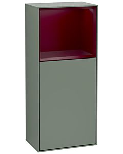 Villeroy und Boch Finion Seitenschrank G510HBGM 41,8x93,6cm, rechts, Emotion, Regal oben Peony Matt, Olive Matt Lacquer