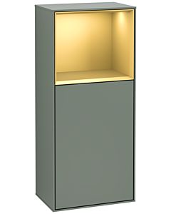 Villeroy und Boch Armoire latérale Finion G510HFGM 41.8x93.6cm, droite, émotion, plateau étagère or mat, Olive Matt Lacquer