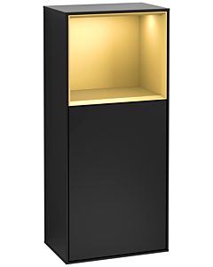 Villeroy und Boch Finion Seitenschrank G510HFPD 41,8x93,6cm, rechts, Emotion, Regal oben Gold matt, Black matt lacquer