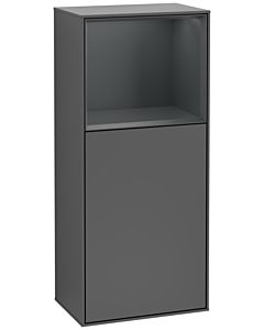 Villeroy und Boch Finion Seitenschrank G510HGGK 41,8x93,6cm, rechts, Emotion, Regal oben Midnight Blue Matt, Anthracite matt