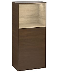 Villeroy und Boch Finion Seitenschrank G510PCGN 41,8x93,6cm, rechts, Emotion, Regal oben Oak Veneer, Walnut veneer